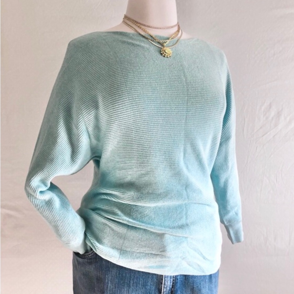 Tommy Bahama Blue Heather Dolman Sleeve Sweater Size L Bonita